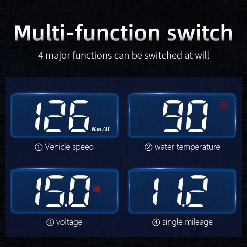 Display Velocímetro Digital Rpm Automotivo Projetor GPS WYING OBD2 Head-up