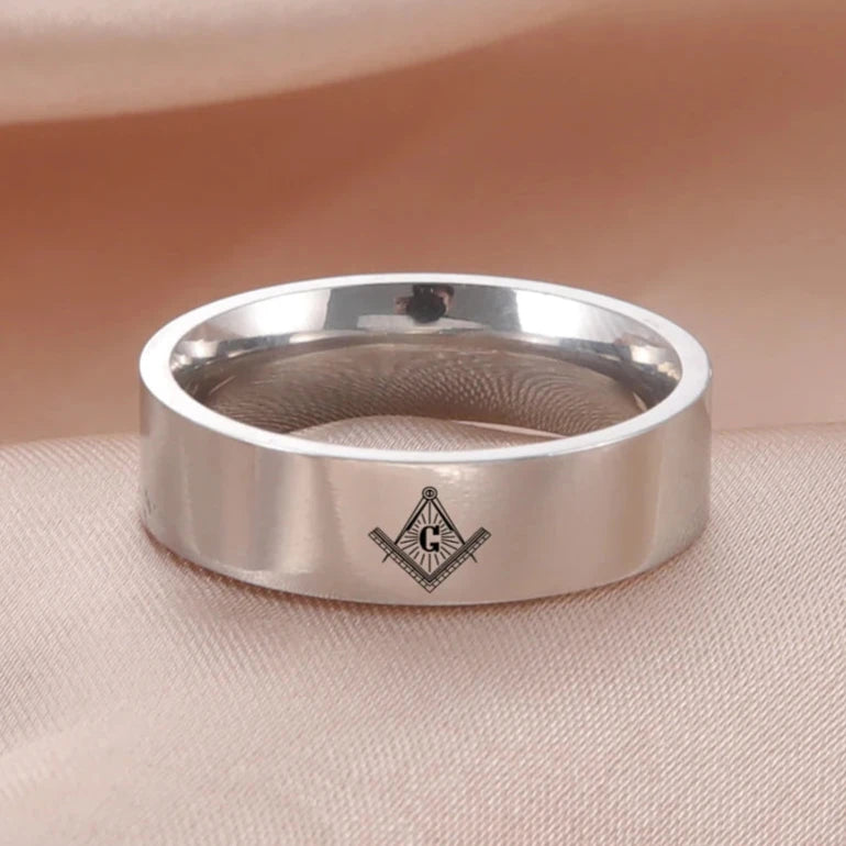 Anel Freemason Ring Titanium 316L