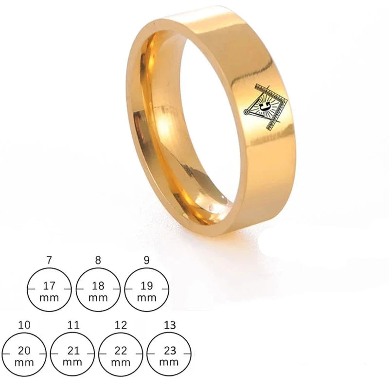 Anel Freemason Ring Titanium 316L