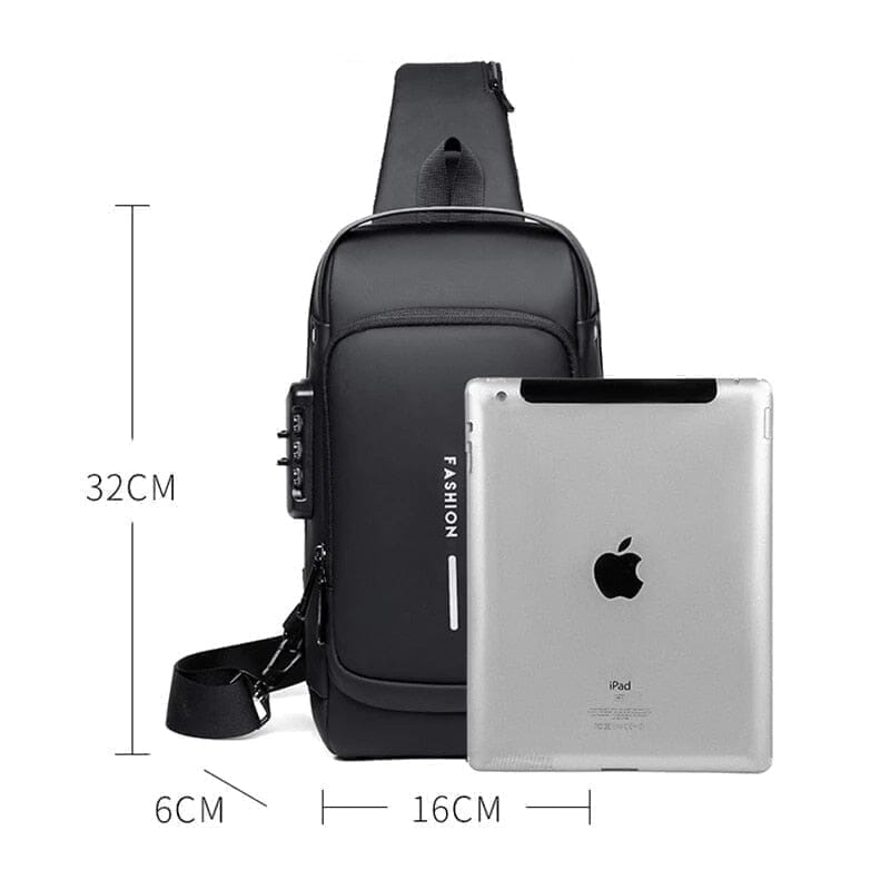 Mochila Anti-Furto com Senha USB - Slim Bag