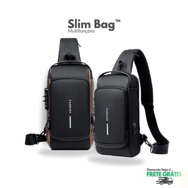 Mochila Anti-Furto com Senha USB - Slim Bag